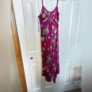 Angie Vibrant Pink Floral Jumpsuit